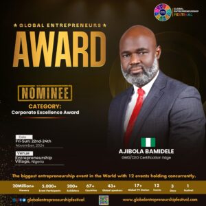 Ajibola Bamidele, Global Entrepreneurship Award